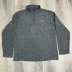 Eddie Bauer 1/4 Zip Fleece Sweater Mens‎ M Gray Long Sleeve